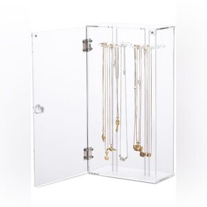 EUC Clear Acrylic Necklace Jewelry Organizer